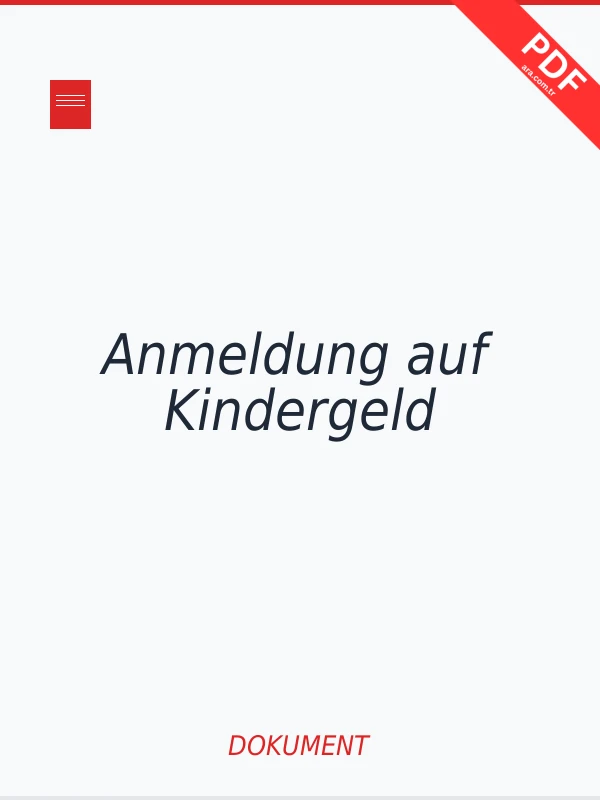 Anmeldung auf Kindergeld