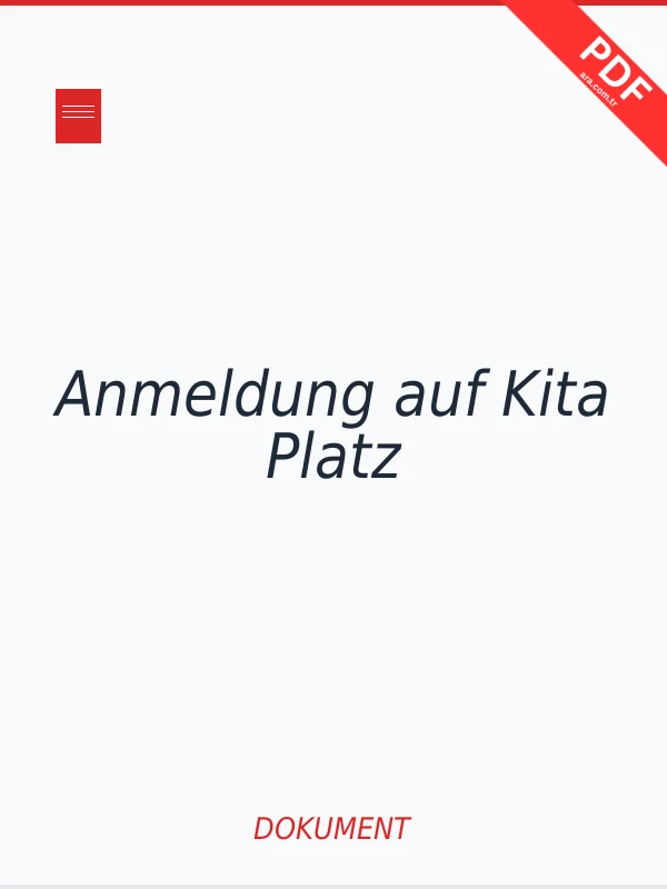 Anmeldung auf Kita Platz