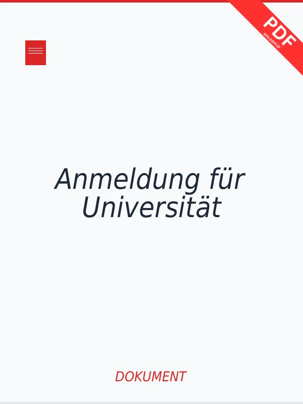 Anmeldung für Universität belge kapağı
