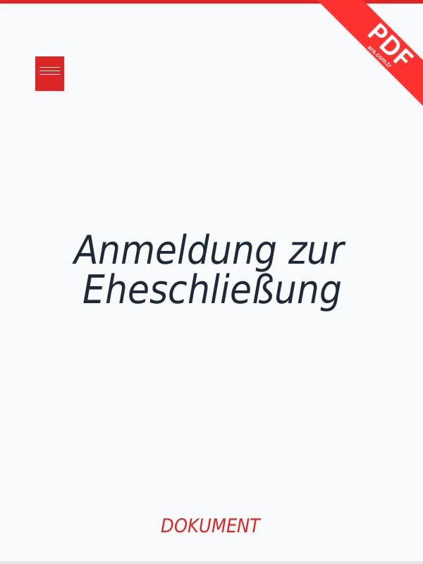 Anmeldung zur Eheschließung
