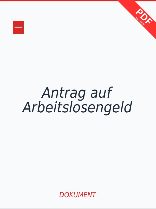 Antrag auf Arbeitslosengeld