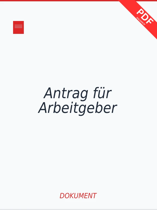 Antrag für Arbeitgeber belge kapağı