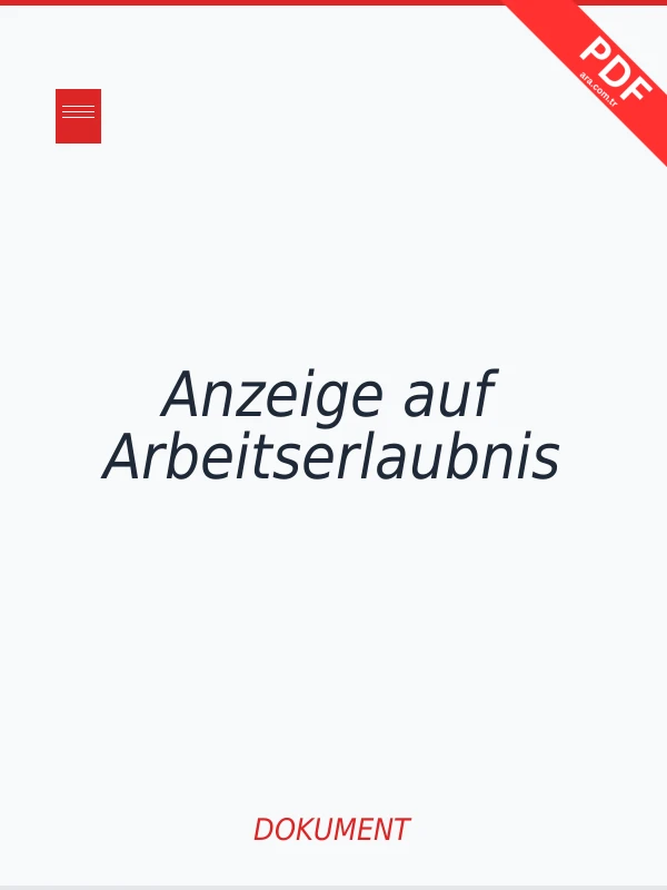 Anzeige auf Arbeitserlaubnis PDF indir