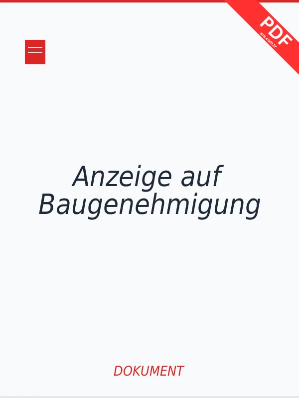 Anzeige auf Baugenehmigung PDF indir