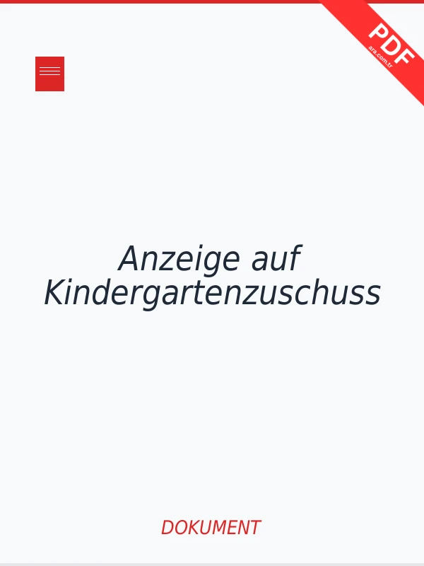 Anzeige auf Kindergartenzuschuss PDF indir