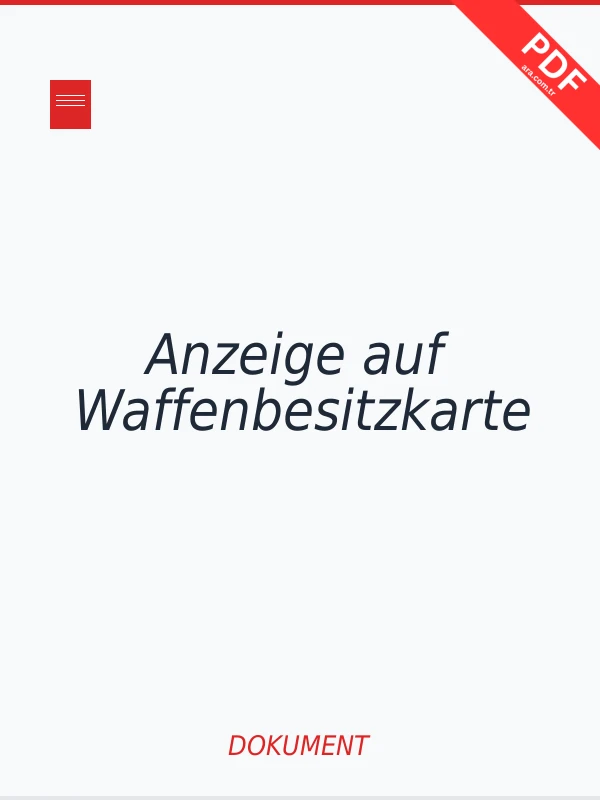 Anzeige auf Waffenbesitzkarte PDF indir
