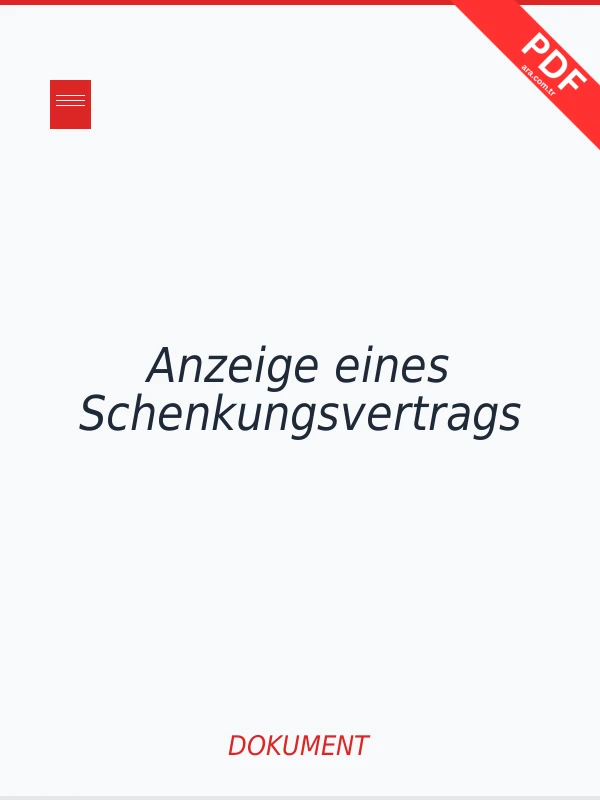 Anzeige eines Schenkungsvertrags PDF indir