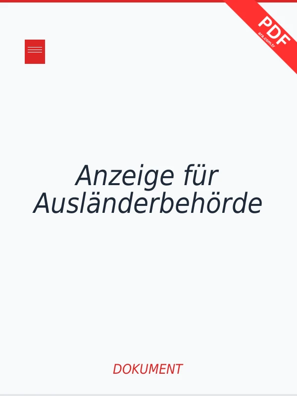 Anzeige für Ausländerbehörde PDF indir
