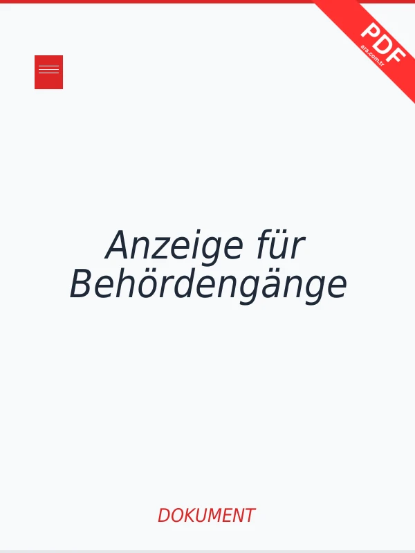 Anzeige für Behördengänge PDF indir