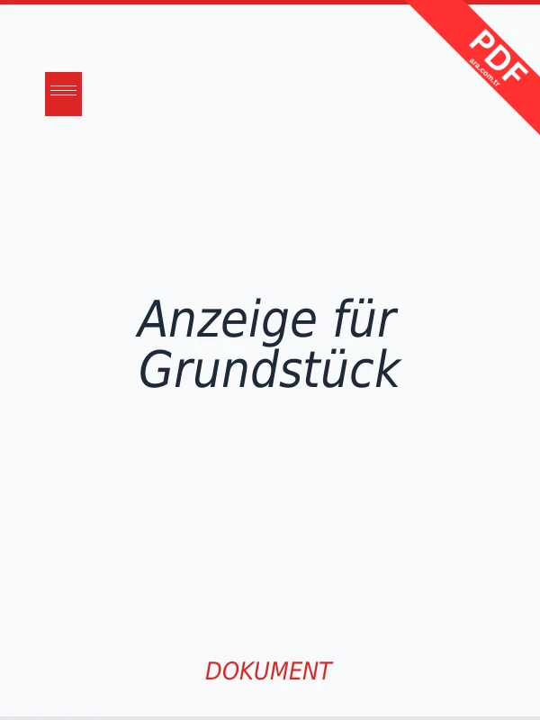 Anzeige für Grundstück PDF indir