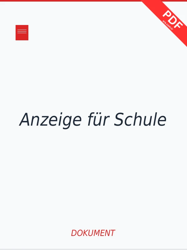 Anzeige für Schule PDF indir