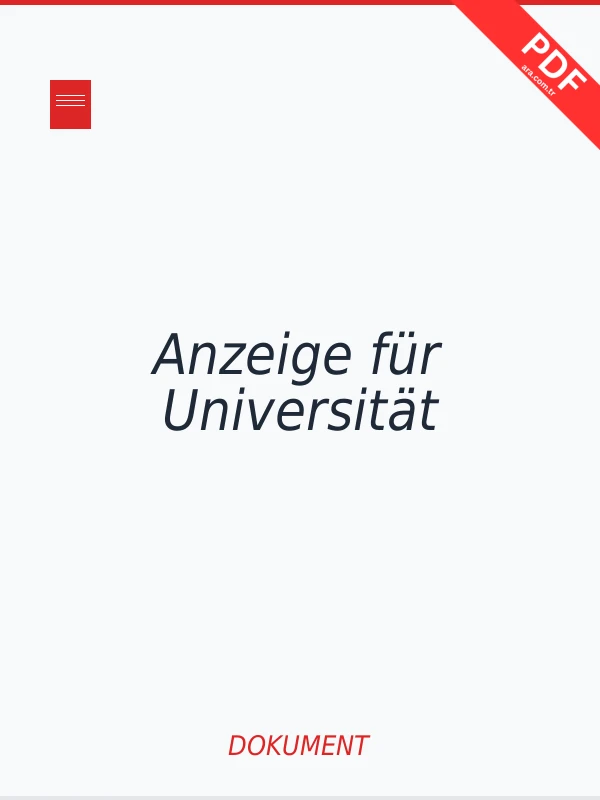 Anzeige für Universität PDF indir