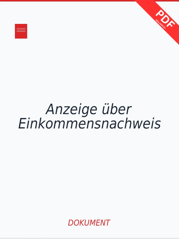 Anzeige über Einkommensnachweis PDF indir