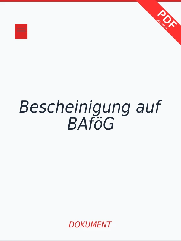 Bescheinigung auf BAföG PDF indir