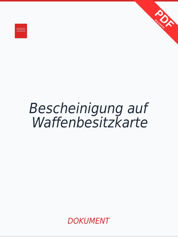 Bescheinigung auf Waffenbesitzkarte PDF indir