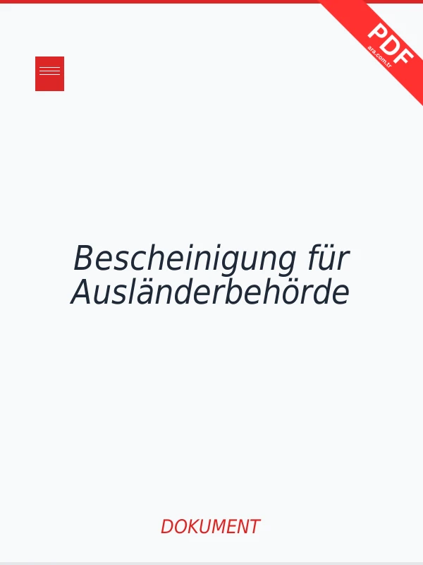 Bescheinigung für Ausländerbehörde PDF indir