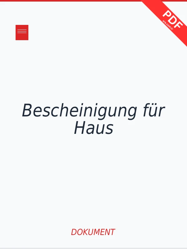 Bescheinigung für Haus PDF indir