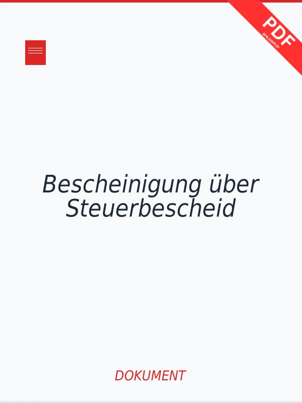 Bescheinigung über Steuerbescheid PDF indir