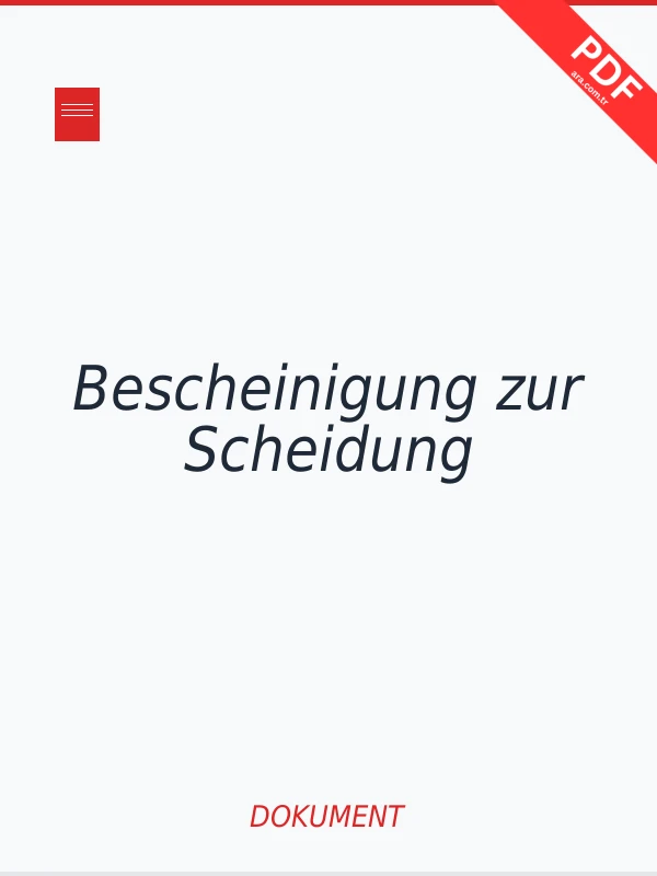 Bescheinigung zur Scheidung PDF indir