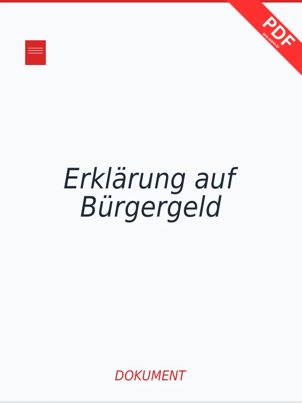 Erklärung auf Bürgergeld PDF indir