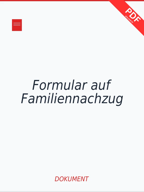 Formular auf Familiennachzug PDF indir