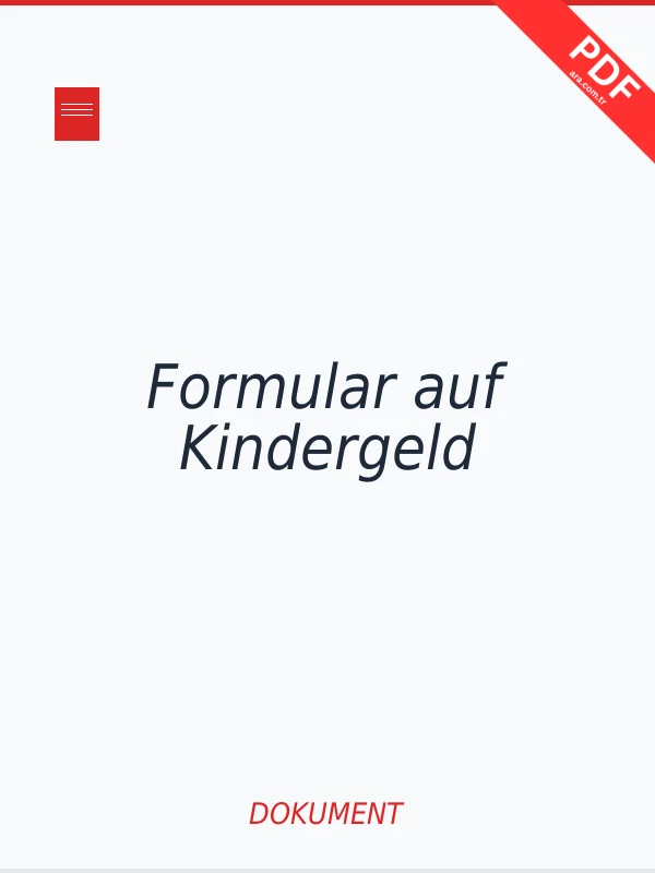 Formular auf Kindergeld PDF indir