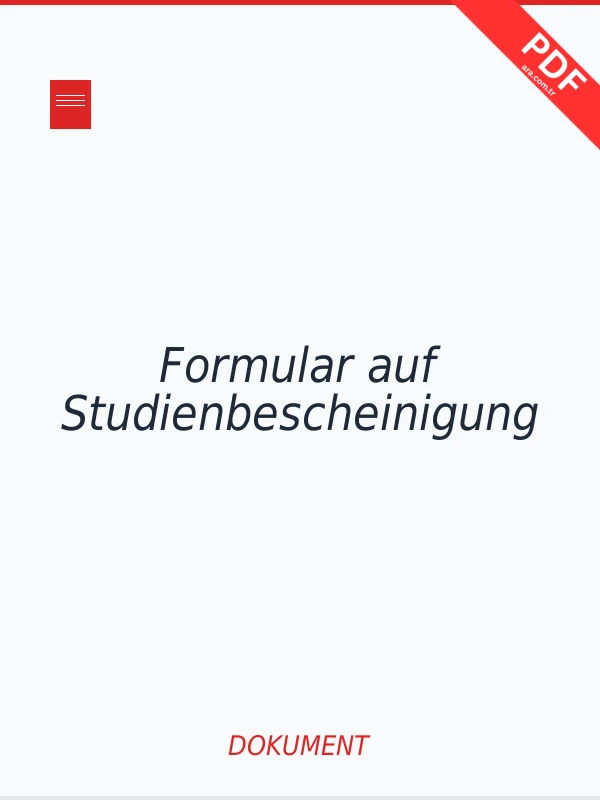Formular auf Studienbescheinigung PDF indir
