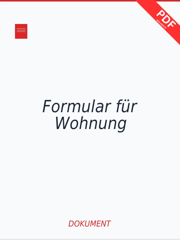 Formular für Wohnung PDF indir