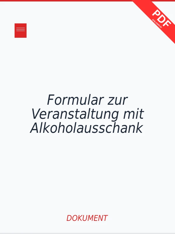 Formular zur Veranstaltung mit Alkoholausschank PDF indir