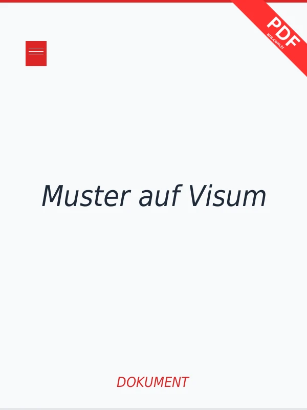 Muster auf Visum Dokument-Cover