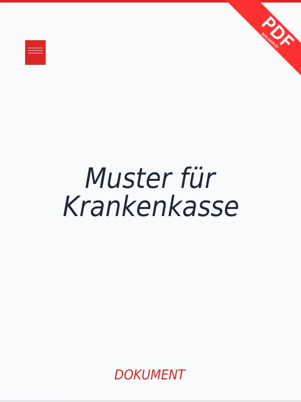 Muster für Krankenkasse PDF indir