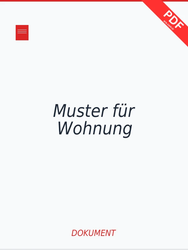 Muster für Wohnung PDF indir