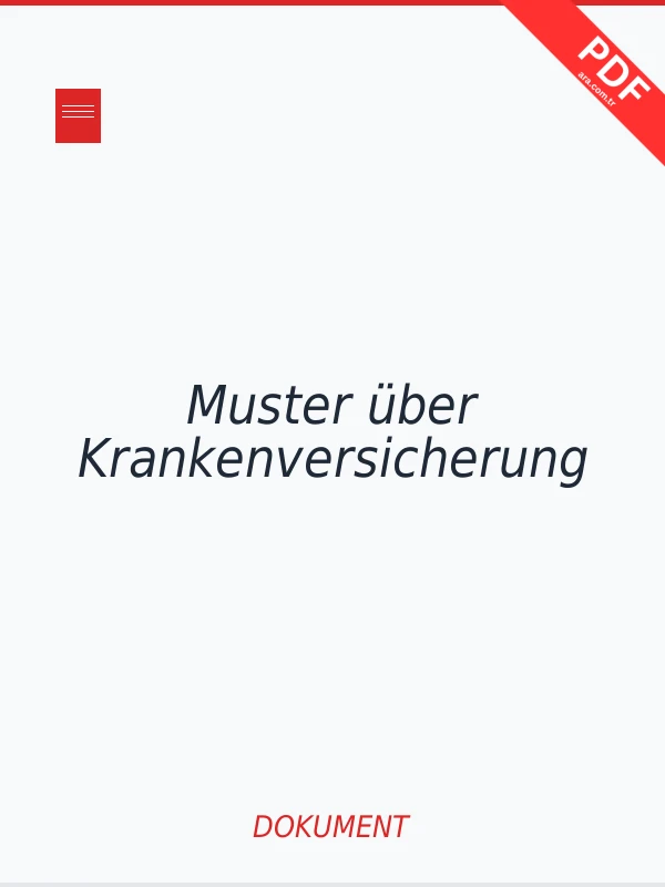 Muster über Krankenversicherung PDF indir