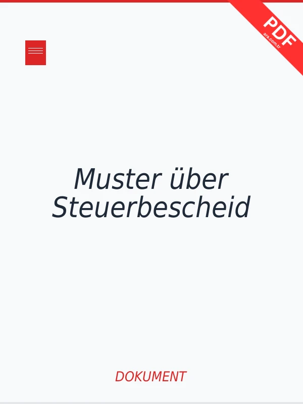 Muster über Steuerbescheid PDF indir