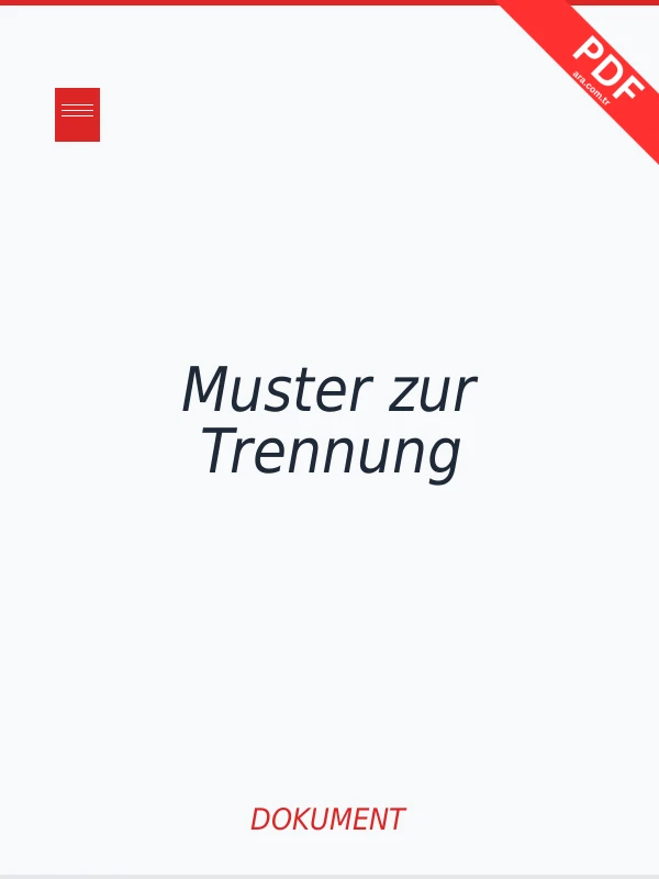 Muster zur Trennung PDF indir